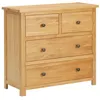 Image de vidaXL Commode 80x35x75 cm Bois de chêne massif289197