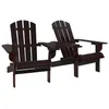 Image de vidaXL Chaises de jardin Adirondack avec table Bois de sapin Marron