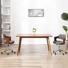 Image de vidaXL Chaise pivotante de bureau Gris Bois courbé et tissu