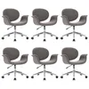 Image de vidaXL Chaises pivotantes à manger lot de 6 gris tissu