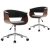 Image de vidaXL Chaises pivotantes à manger lot de 2 noir similicuir