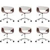 Image de vidaXL Chaises pivotantes à manger lot de 6 blanc similicuir