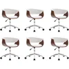 Image de vidaXL Vidaxl Chaises Pivotantes De Salle À Manger 6 Pcs Blanc Similicuir