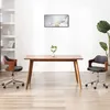 Image de vidaXL Chaises pivotantes à manger lot de 2 bois courbé et similicuir3054926