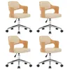 Image de vidaXL Chaises pivotantes à manger lot de 4 bois courbé et similicuir3054933