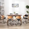 Image de vidaXL Vidaxl Chaises Pivotantes À Dîner 6 Pcs Noir Bois Courbé Et Similicuir