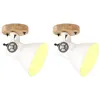 Image de vidaXL Lampe murale industrielle/de plafond 2 pcs Blanc 20x25 cm E27