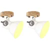 Image de Vidaxl Lampe Murale Industrielle/De Plafond 2 Pcs Blanc 20x25 Cm E27