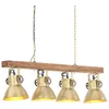 Image de Vidaxl Plafonnier Industriel Laiton E27 Bois De Manguier