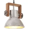 Image de Vidaxl Lampe Suspendue Industrielle 25 W ArgentÃ© Rond 19 Cm E27