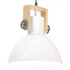 Image de vidaXL Lampe suspendue industrielle 25 W Blanc Rond 30 cm E27
