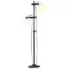 Image de vidaXL Lampadaire avec 2 abat-jour Blanc E27 Fonte