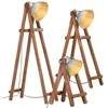Image de Vidaxl Lampadaires 3 Pcs ArgentÃ© E27 Bois De Manguier Massif