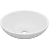 Image de vidaXL Vidaxl Lavabo Ovale De Luxe Blanc Mat 40x33 Cm Céramique