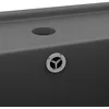 Image de vidaXL vidaXL Lavabo carré à trop-plein Gris foncé mat 41x41 cm Céramique