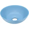 Image de vidaXL vidaXL Lavabo de salle de bain Céramique Bleu clair Rond