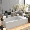Image de Vidaxl Lavabo Suspendu De Bain Avec Trop-Plein CÃ©ramique Blanc Mat