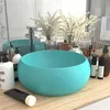 Image de vidaXL Lavabo rond de luxe Vert clair mat 40x15 cm Céramique