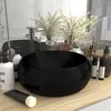 Image de vidaXL Lavabo rond de luxe Noir mat 40x15 cm Céramique147008