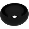Image de Lavabo De Luxe Comptoir Salle De Bain Cuisine MultimÃ©dia Rond Mat Noir 40x15 Cm CÃ©ramique