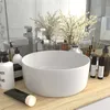 Image de vidaXL Lavabo rond de luxe Blanc mat 40x15 cm Céramique147009