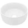Image de Vidaxl Lavabo Rond De Luxe Blanc Mat 40x15 Cm CÃ©ramique