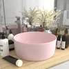 Image de vidaXL Lavabo rond de luxe Rose mat 40x15 cm CÃ©ramique