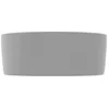 Image de Lavabo rond de luxe Gris clair mat 40x15 cm CÃ©ramique