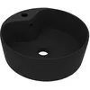 Image de vidaXL Vidaxl Lavabo De Luxe Avec Trop-Plein Noir Mat 36x13 Cm Céramique