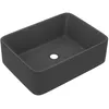 Image de vidaXL vidaXL Lavabo de luxe Gris foncé mat 41x30x12 cm Céramique