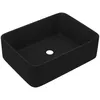 Image de vidaXL Lavabo De Luxe Comptoir Salle De Bain Cuisine Multimédia Mat Noir Céramique 41x30x12 Cm