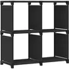 Image de Vidaxl Étagère D'affichage 4 Cubes Noir 69x30x72,5 Cm Tissu