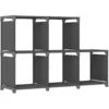 Image de Prolenta Premium - ÃtagÃ¨re d'affichage 5 cubes Gris 103x30x72,5 cm Tissu