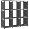 Image de Vidaxl Etagère D'affichage 9 Cubes Bibliothèque Etagère De Rangement Organisateur Support De Rangement Maison Intérieur Gris 322612
