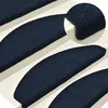 Image de vidaXL Tapis d'escalier autocollants 15 pcs Bleu 65x21x4 cm Aiguilleté322357