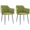 Image de vidaXL Chaises à manger lot de 2 Vert clair Velours