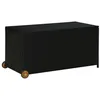 Image de vidaXL Boîte de rangement de jardin noir 120x65x61 cm résine tressée310089