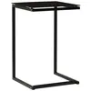 Image de vidaXL Table d'appoint Noir 40x40x60 cm Verre trempé