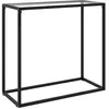 Image de vidaXL Table console Transparent 80x35x75 cm Verre trempé322807