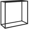 Image de vidaXL Table console Noir 80x35x75 cm Verre trempé322808