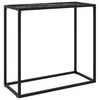 Image de vidaXL Table console Noir 80x35x75 cm Verre trempÃ©