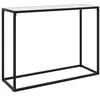 Image de vidaXL Table console Blanc 100x35x75 cm Verre trempé322813