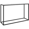 Image de vidaXL Table console Blanc 120x35x75 cm Verre trempÃ©