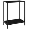 Image de vidaXL Table console Noir 60x35x75 cm Verre trempé