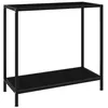 Image de vidaXL Table console Noir 80x35x75 cm Verre trempé