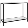 Image de vidaXL Table console Blanc 100x35x75 cm Verre trempé