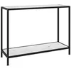 Image de vidaXL Vidaxl Table Console Blanc 100x35x75 Cm Verre Trempé