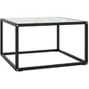 Image de vidaXL vidaXL Table basse Noir avec verre marbre blanc 60x60x35 cm
