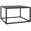 Image de vidaXL Table basse Noir avec verre marbre noir 60x60x35 cm322874