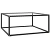 Image de vidaXL Table basse Noir avec verre trempé 80x80x35 cm322875